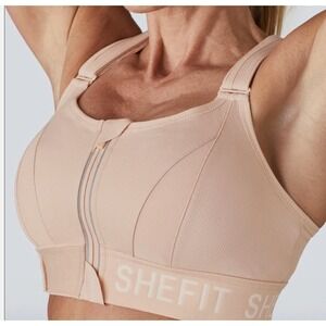 SHEFIT ULTIMATE Sandstorm Luxe Sports Bra Support Workout Fitness Activewear L